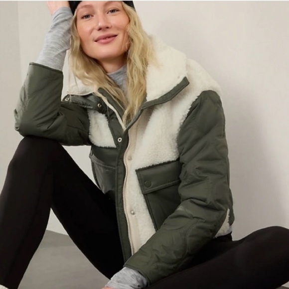 Athleta Fleece Hybrid Jacket - Picture 1 of 8